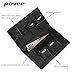 Povee Memory Card Carrying Case Microfiber Leather Bag Suitable for Micro SD Cards with 4 SD Card and 6 Micro SD Card Compartments