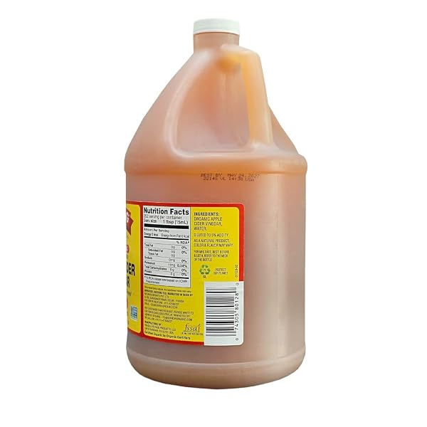 BRAGG ORGANIC APPLE CIDER VINEGAR, RAW, UNFILTERED, WITH THE MOTHER, 128 OZ