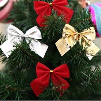 Buy Vr Creatives 12pcs Red Bow Tie Christmas Tree Decoration Xmas