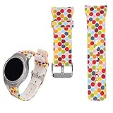 Feskio for Samsung Gear S2 SM-R720/R730 Replacement Watch Band Accessory Soft Silicone Colourful Sport Wristband Strap Band Bracelet Common Design for Samsung Galaxy Gear S2 SM-720/SM-730 Smartwatch