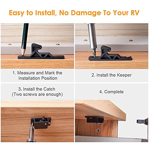 Door Latch/ 4 Pack RV Drawer Latches 8 lbs Pull Force