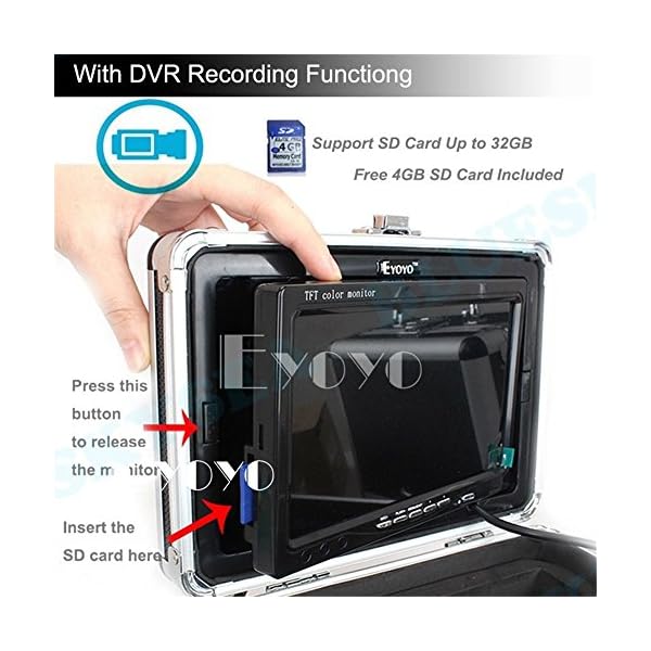 Eyoyo-50M-7-HD-800480p-Monitor-1000TVL-Infrared-Underwater-Camera-IceSea-Fishing-Fish-Finder-With-DVR-Recording-4GB-SD-Card-Lights-Control-Keychain