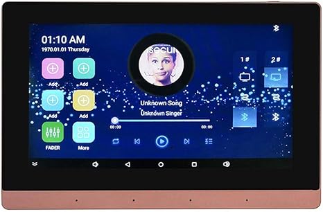 RongWang WiFi Bluetooth Pantalla Tctil En La Pared Amplificador Android Audio 7Smart Home Msica De Fondo Sonido Estreo Color Gold