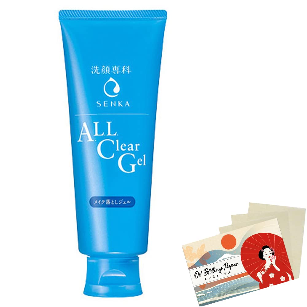 Senka All Clear Gel Makeup Remover - 160ml Blotting Paper Set