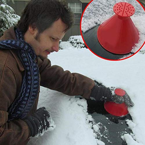 Meethome Round Windshield Ice Scraper, Magic Cone-Shaped Car Windshield Ice Scraper, Car Snow Removal Shovel Tool