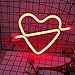 Neon Heart Signs Led Neon Lights up Sign Decorative Neon Wall Light for Girls Room (Lavender Cupid) (Red)