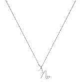 Tewiky Initial Necklace for Women-14k Gold Plated Dainty Letter Necklaces Trendy Cute Custom Personalized Monogram