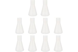 PARTYKINDOM 10 Pcs Plastic Erlenmeyer Flask Set, Scale Conical Flasks for Laboratory Experiments, Laboratory Grade Plastic, Perfect for Educational and Scientific Use