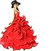 Barwa Red Gown Dress with Hat Princess Evening Party Clothes Wears Wedding Dresses for Barbie Doll