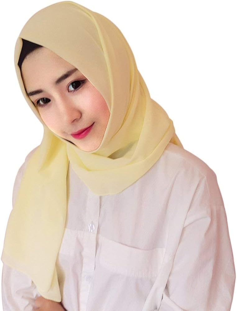 Hijab Scarf Women's Ready Women's Scarf Hijabs Cap Solid Color Easy to