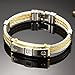 Girl Era Mens 4 Diamond Inside 3-Strands Rope Titanium Steel Bracelets Charm Bracelets