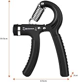 Vicloon Adjustable Hand Grip Exerciser 10-50 kg Forearm Strengthener Black view 2