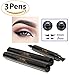[3 Pens] Eyeliner Stamp – by C.DU Black, waterproof, smudgeproof, winged long lasting liquid eye liner pen, Vamp style wing, No Dipping required (2x10mm, 1x8mm)