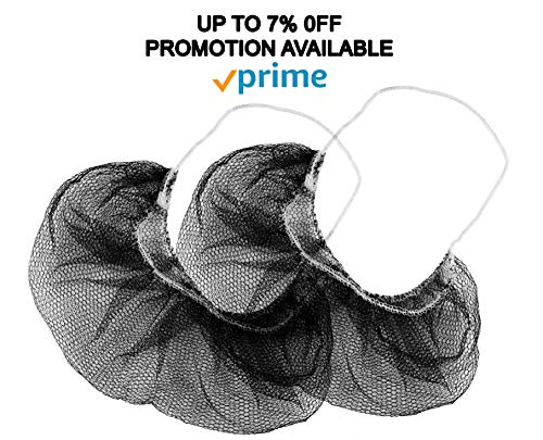 ABC 1000 Pack of Disposable Soft Nylon Beard Covers 18". Black beard guards. Premium Quality beard net protectors. Honeycomb beard nets. Facial hair covering. Breathable & Lightweight. Wholesale.