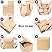LaRibbons 20Pcs Recycled Gift Boxes - 5 x 5 x 5 inches Brown Paper Box Kraft Cardboard Boxes with Stickers Cotton String, Perfect for Party, Wedding, Gift Wrap