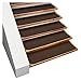 House, Home and More Set of 15 Skid-Resistant Carpet Stair Treads - Chocolate Brown - 9 Inches X 36 Inches