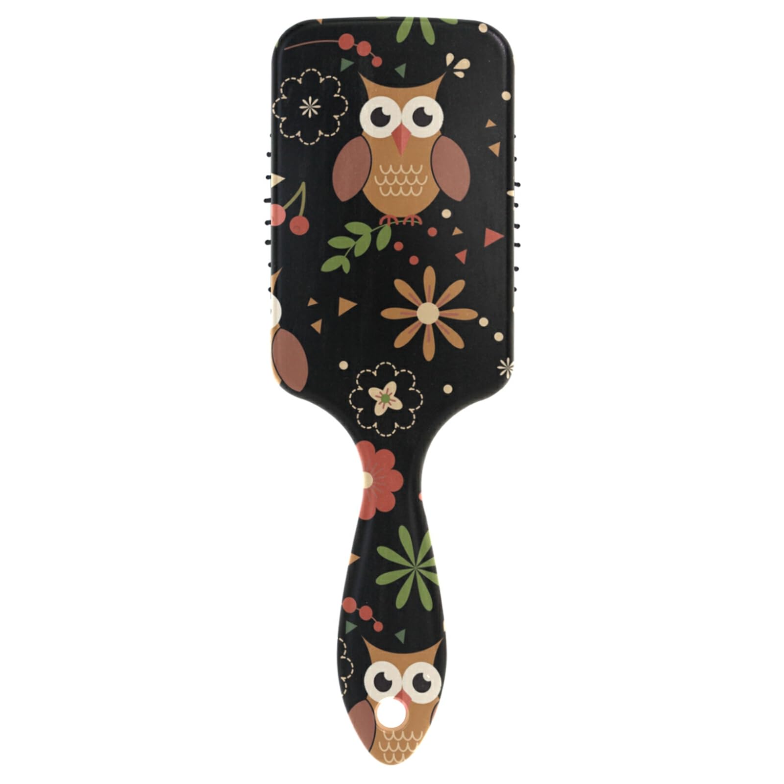 Massage Hairbrush Comb for Men Women and Kids,Cute Animsl Owl Pattern Hair Brush style for long,Thick,Curly,Wavy,Dry and Damaged Hair