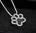 Chengxun Cute Dog Bear Paw Print Footprint Pendant Silver Chain Necklace for Women
