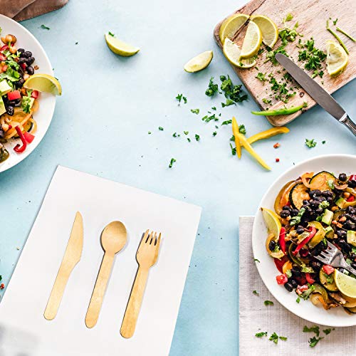 image for Disposable Wooden Forks Heavy Weight - KITMA 6.5