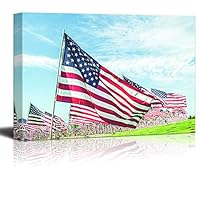 Canvas Wall Art Memorial Day Canvas Prints Home Artwork Decoration for Living Room,Bedroom - 12x18 inches
