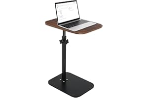 DORRISS Sofa Tray Table TV Tray Table Adjustable Height 360° Rotating Desktop Modern Simple C-Shaped Small Side Table Suitable for Bedroom Living Room Bathroom Small Space