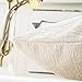 Kevin Textile Decorative Toss Pillow Case Striped Jacquard Cushion Cover for Chair,Cream,12x20-inch (30x50cm), 2 Packs