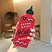 Soft Red Hot Sauce Case for iPhone 7Plus 7+ 8Plus 8+ Large Silicone Luxury Designer Fun Novelty Unique Special Cool High Fashion Bold Protective Shockproof Thick Gift Guys Boys Men Teens Girls Women