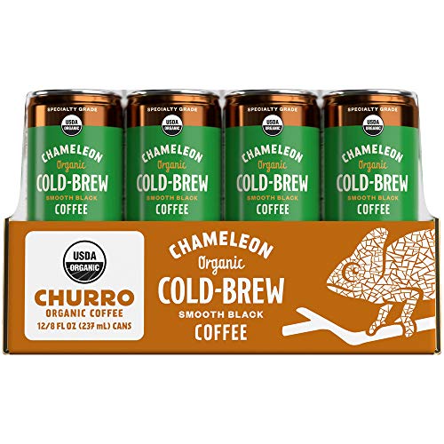 Chameleon ColdBrew Organic Churro Smooth Black Coffee, 8 Fl. Oz. Can