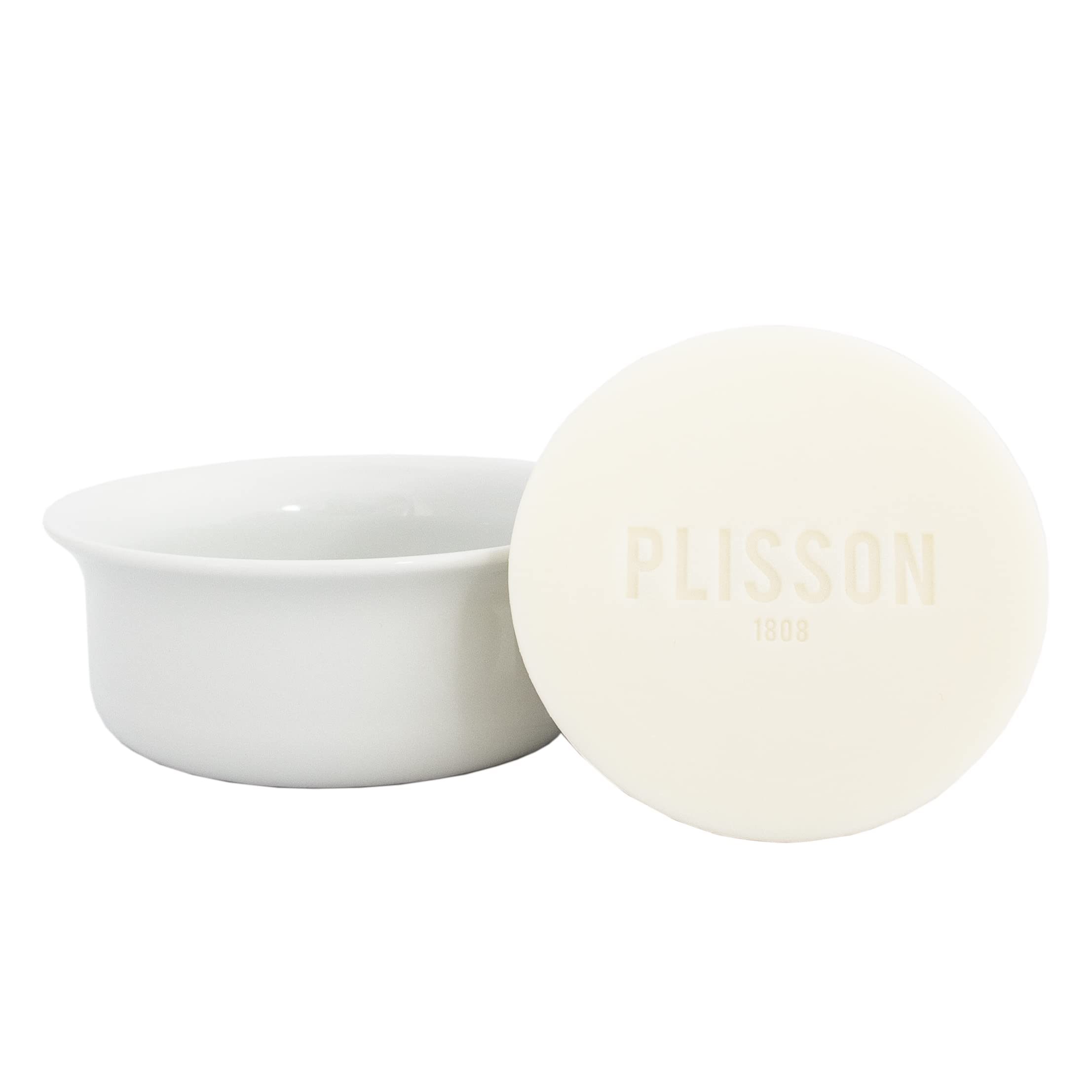 Plisson Beard Soap in Porcelain Bowl