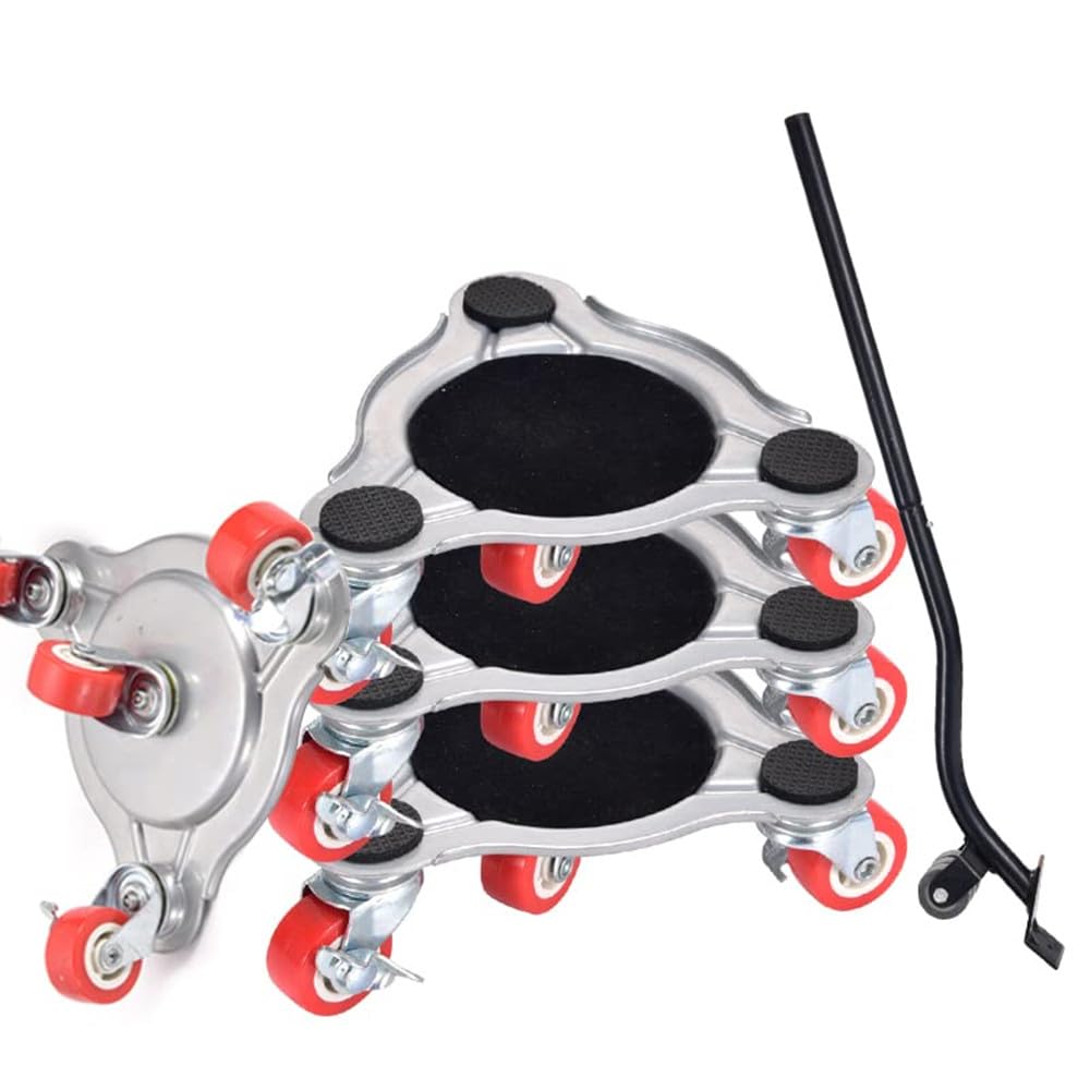 Steel Furniture Mover with 4 Wheel Mover Moving Furniture Dolly Load Capacity Mover Dollys for Moving Heavy Furniture Grand Piano Table 800 LB Max Load Capacity