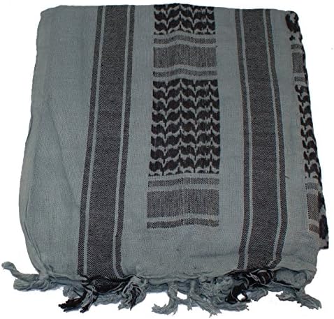 Thunderhead Shemagh Tactical Military Desert Scarf Head Wrap (Light Blue & Red)