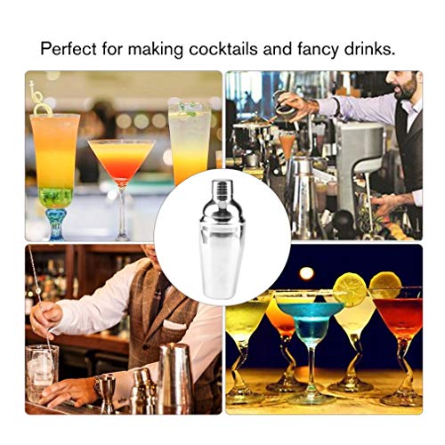 NXYJD 23 stücke Edelstahl Cocktail Shaker Set Barware Kit mit quadratischem Holzregal für Barkeeper Getränk Party Bar… – Bild 5