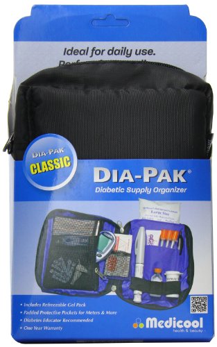 Medicool Dia-Pak Classic Diabetic Organizer for Two Week Supply with Large Gel Pack | DP CLAS/BL