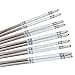 KaLaiXing brand Blue and White Porcelain Pattern Stainless Steel Non-slip Chinese Chopsticks Tableware Set--10 Pairs