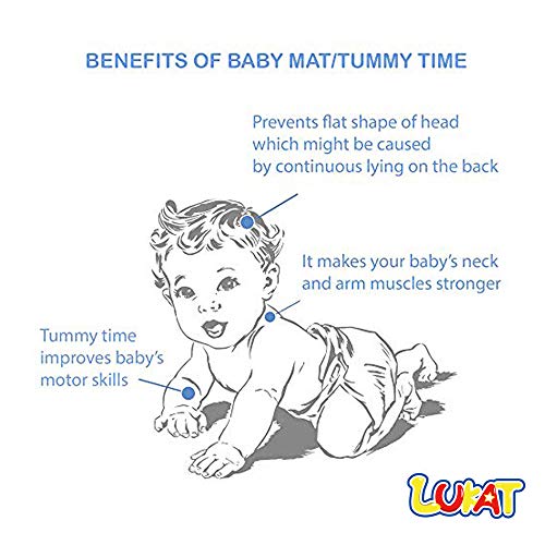 LUKAT Baby Water Play Mat Tummy Time Inflatable Mat for 3/6/9 Month Infants & Toddlers Sensory Toy Activity Center Early Development BPA Free