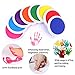 Ansley&Hosho 8 Rainbow Color Washable Craft Ink Pad for Fingerprints Birth Footprint Rubber Stamps Partner DIY for Office Usage Kids Gift