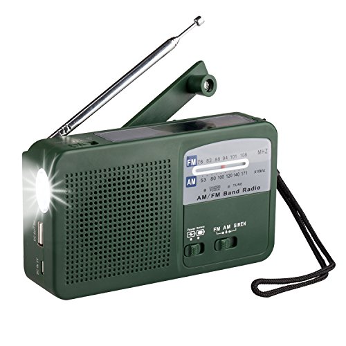 UPC 601209717555, iRonsnow 2017 Version IS-069 FM AM Radio, Solar &amp; Hand Crank Powered, Mobile Cell Phone Charger &amp; Led Flashlight, Emergency 500mAh Power Bank Survival Kit (Green)