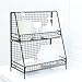 S.H. Black 2 Tier Wire Basket Bathroom Organizer Shelves Cosmetic Makeup Organizer Dresser Countertop Storage Spice Rack Desktop Freestanding Jars Bottles Holder