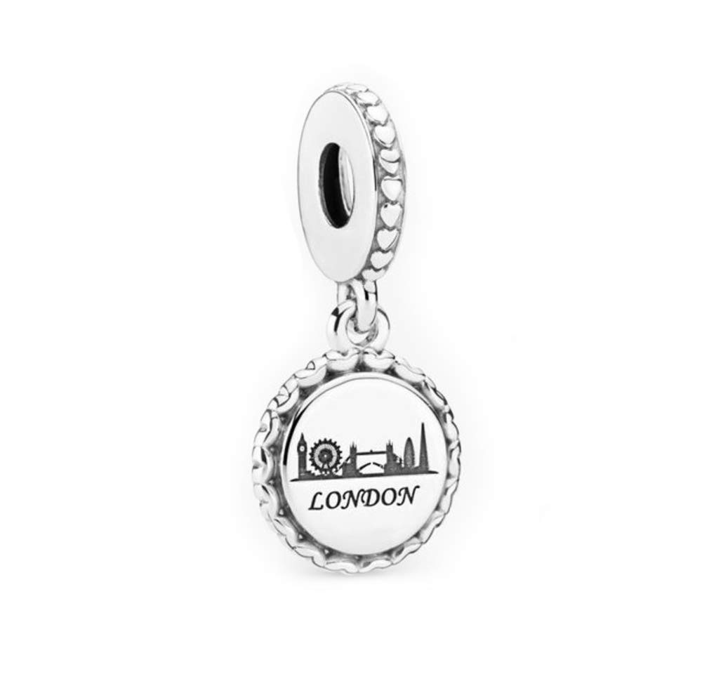 FGT London Charm Compatible with Pandora Bracelets Travel Bridge Dangle Gift Best Friend Daughter Women Girls Mum Valentine Family Birthday