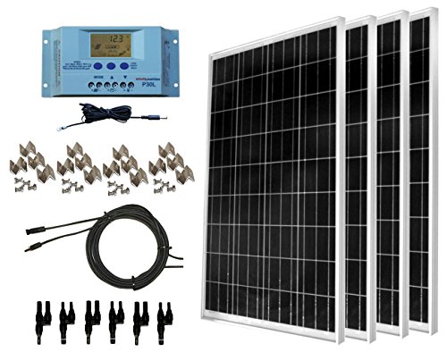 Windynation 400 Watt 4pcs 100w Solar Panel Kit 1500 Watt