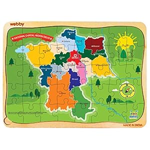 Webby National Capital Region (NCR) Map Wooden Jigsaw Puzzle, 40Pcs