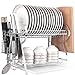 MICOE Dish Drainer Drying Rack with Cutting Board Holder 2 Tier Large Capacity WDT2002