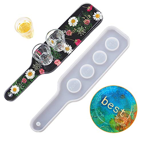 Resin Tray Mold, Flight Paddle Serving Tray Epoxy Resin Mold, Sampler