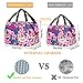 Aosbos Lunch Bags for Women Girls Reusable Food Meal Prep Bag Insulated Lunch Box Lunch Bag Flower Bento Boxes Holder Cooler Tote Bag Red Flowers