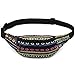 Kayhoma 2 Zippers Boho Fanny Pack Stripe Festival Retro Vintage Flat Bum Bags Travel Hiking Hip Waist Bag