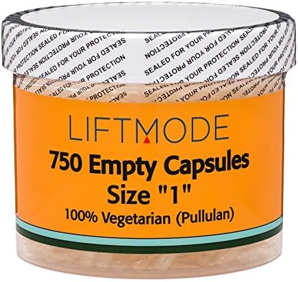 LiftMode Pullulan Capsules Size 1" (750 Count)