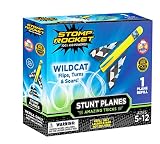 Stomp Rocket Stunt Planes Refill Pack, 1 Wildcat Plane, for Boys and Girls - Outdoor Rocket Gift for Ages 5 (6, 7, 8) and up