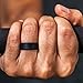 Saco Band Men's Silicone Rings Polished Aspect with Angled Design - 7 Pack Rubber Wedding Bands