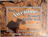 See's Candies Awesome Peanut Brittle 8 Bars (Pack of 1)
