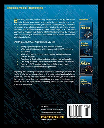 image for Beginning Arduino Programming: Writing Code for the Most Popular Micro